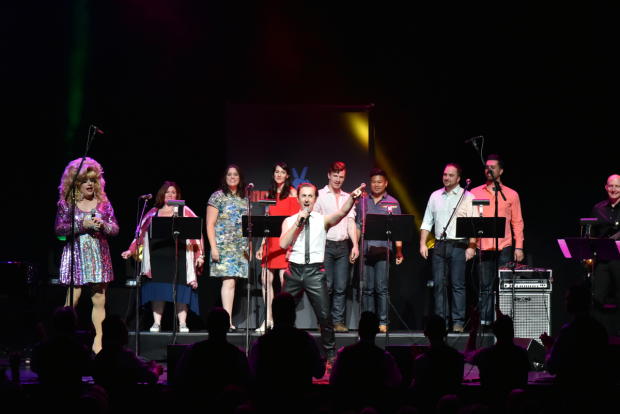 Alan Cumming performs at Concert for America: Stand Up, Sing Out at the Curran Theatre.