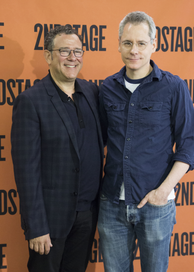 Director Michael Greif stops for a photo with playwright Bruce Norris.