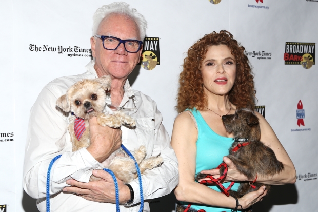 Malcolm McDowell and Bernadette Peters served as cohosts for the 19th annual Broadway Barks.