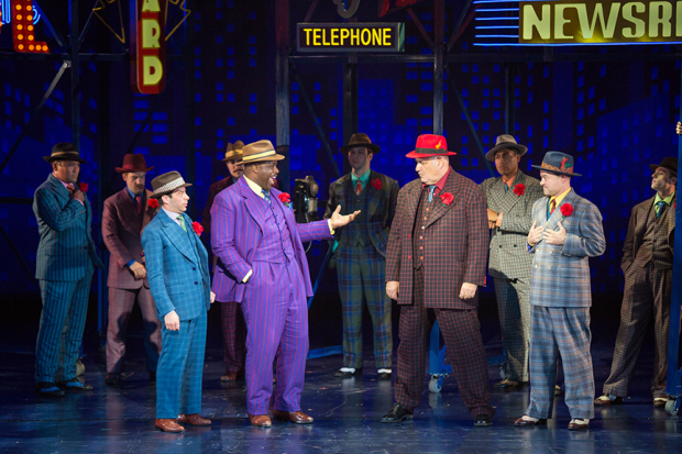 A scene from Guys and Dolls, directed by Josh Rhodes, at The Old Globe. 