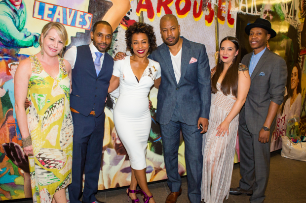 The cast of Pipeline, directed by Lileana Blain-Cruz, celebrates opening night at Lincoln Center&#39;s Mitzi E. Newhouse Theater.
