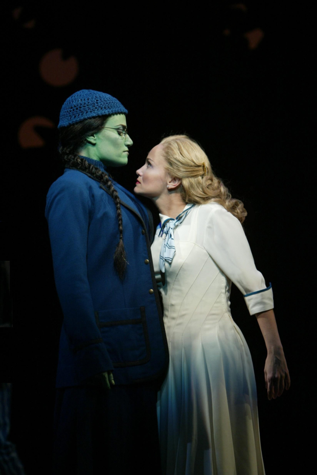 Idina Menzel as Elphaba and Kristin Chenoweth as Glinda in the original cast of Wicked.

Photo credit: Joan Marcus