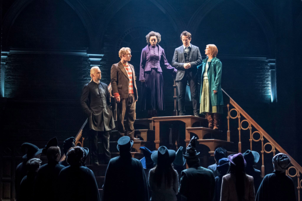 Alex Price, Paul Thornley, Noma Dumezweni, Jamie Parker, and Poppy Miller, who will reprise their West End roles in Harry Potter and the Cursed Child on Broadway.