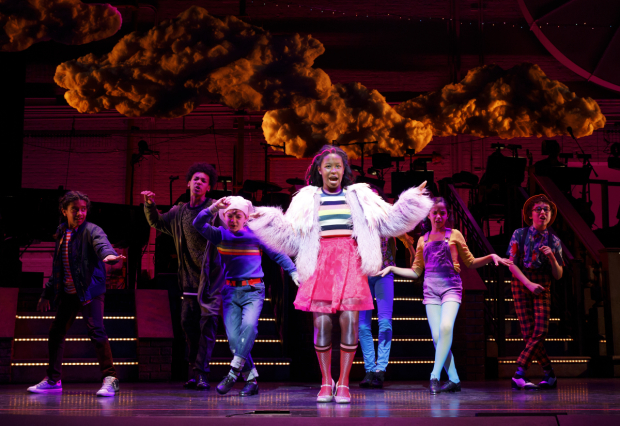Taylor Caldwell and company in a number from Encores! Really Rosie, directed by Leigh Silverman, at New York City Center.