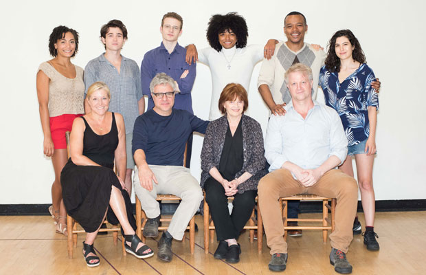 The cast of the Atlantic Theater Company production of On the Shore of the Wide World, directed by Neil Pepe.