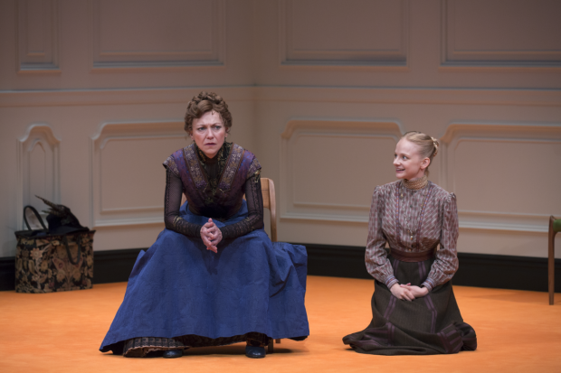 Julie White and Erin Wilhelmi star in A Doll&#39;s House, Part 2, directed by Sam Gold, at Broadway&#39;s John Golden Theatre.