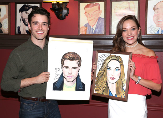 Bandstand costars Corey Cott and Laura Osnes can now hang out together forever via their Sardi&#39;s portraits.