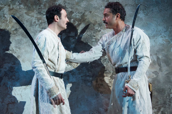 Arian Moayed and Omar Metwally starred in Rajiv Joseph&#39;s last play at Atlantic Theater Company, Guards at the Taj.