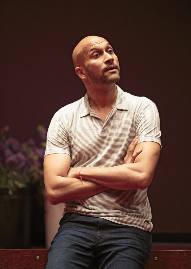 Keegan-Michael Key in the Public Theater&#39;s production of Shakespeare&#39;s Hamlet.