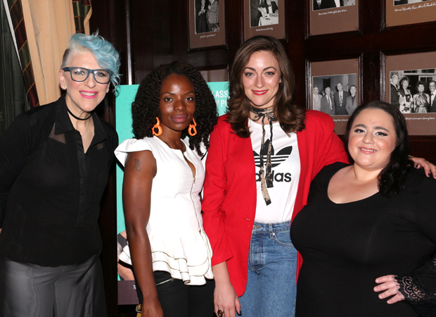 The cast of Stuffed: Lisa Lampanelli, Marsha Stephanie Blake, Eden Malyn, and Nikki Blonsky.