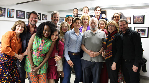 Stephen Sondheim and the cast of Company at Barrington Stage Company.