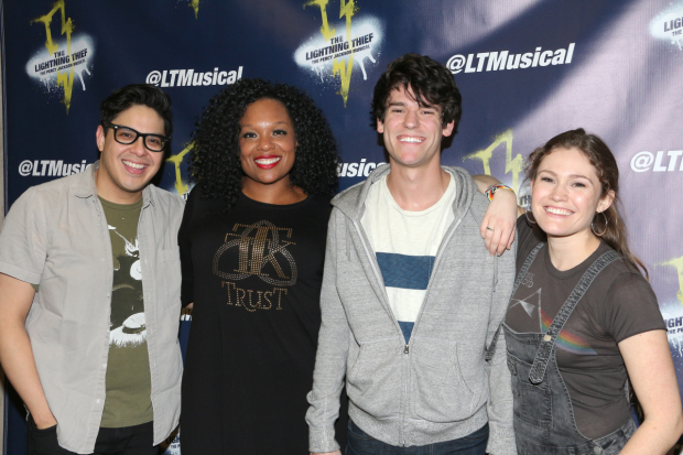 Lightning Thief stars George Salazar, Carrie Compere, Chris McCarrell, and Kristin Stokes are featured on the newly released off-Broadway cast album.