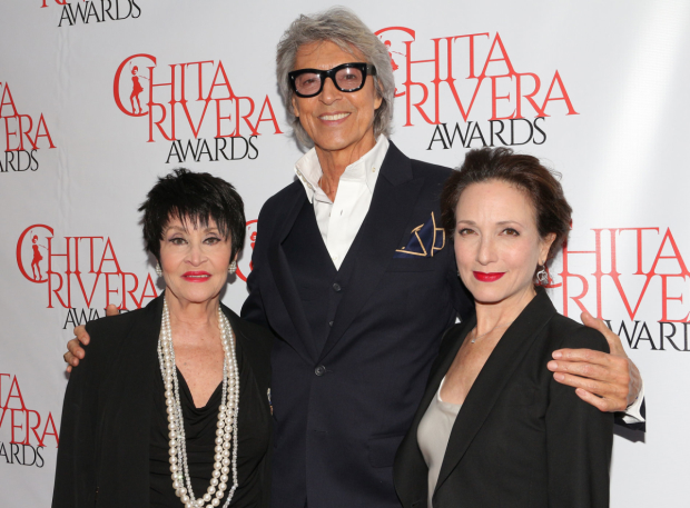 Broadway legendsChita Rivera, Tommy Tune, and Bebe Neuwirth arrive for the Chita Rivera Awards.