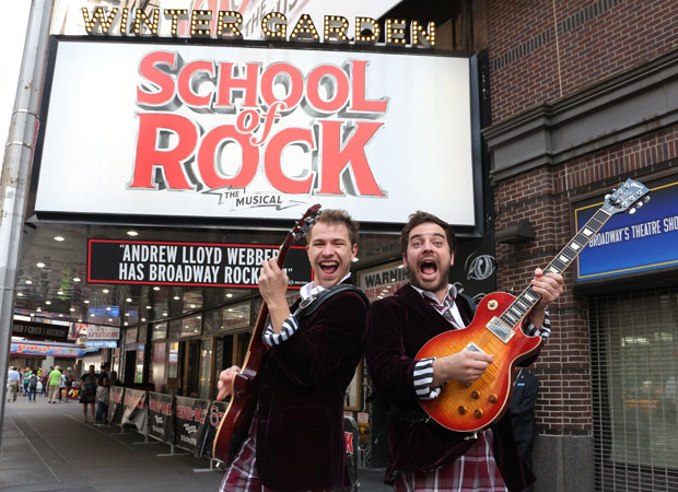 Justin Collette (right) plays his first Broadway performance on September 25.