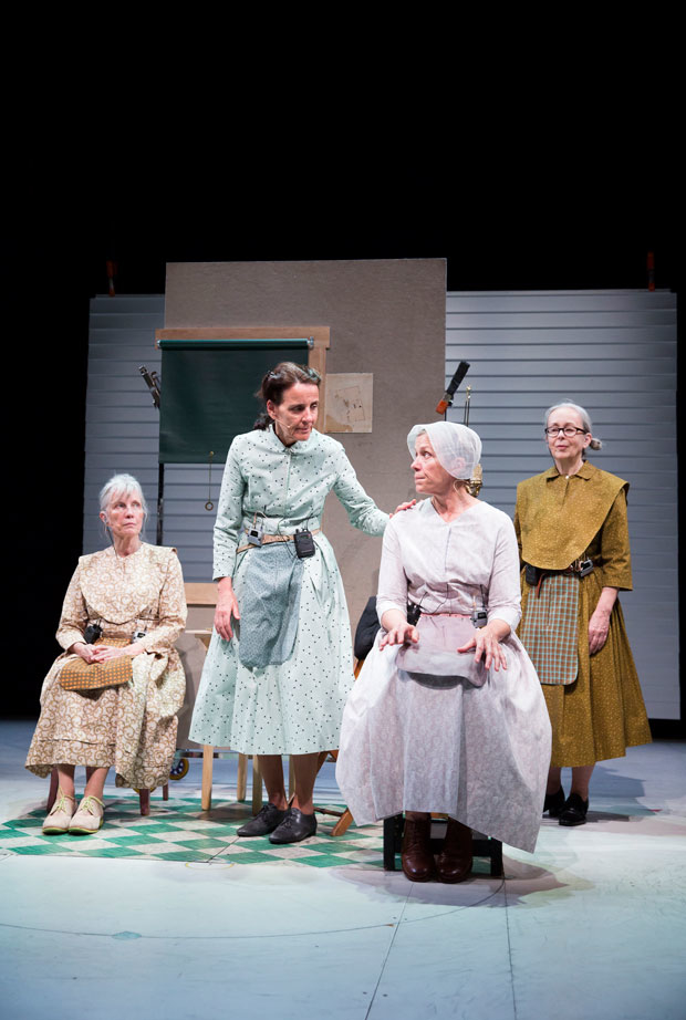 Elizabeth LeCompte, Suzzy Roche, Frances McDormand, and Cynthia Hedstrom in Early Shaker Spirituals.