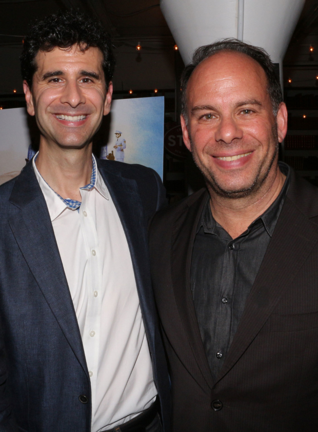 John Cariani and Andrew Polk reprise their roles for the Broadway production.