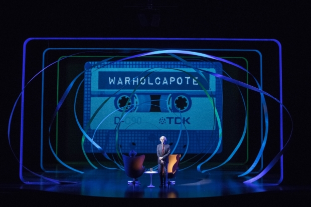 WARHOLCAPOTE features scenic design by Stanley Meyer and lighting design by Kevin Adams.