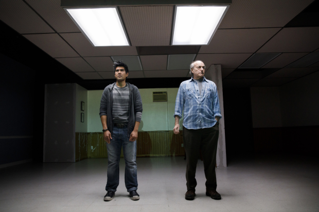 Pun Bandhu and Peter Friedman in a scene from The Treasurer, directed by David Cromer, at Playwright&#39;s Horizons.