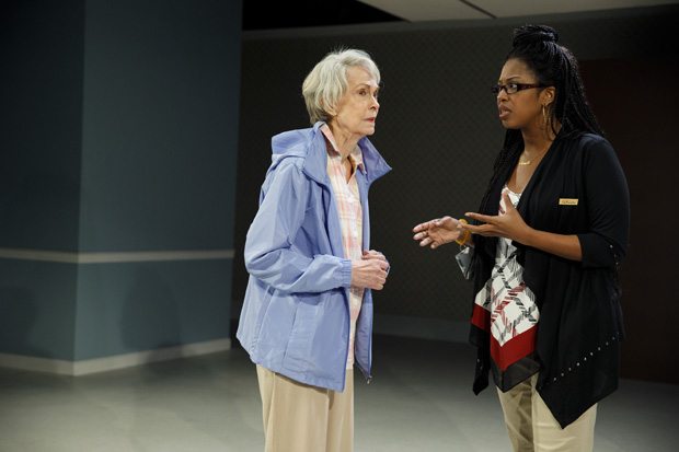 Ida (Deanna Dunagan) chats with Ronette (Marinda Anderson) in The Treasurer.