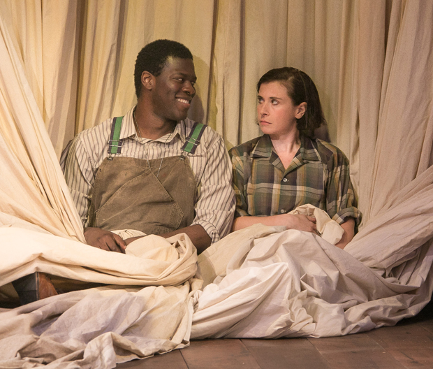Kyle Scatliffe and Hannah Cabell star in William Shakespeare&#39;s As You Like It, directed by John Doyle, at Classic Stage Company.