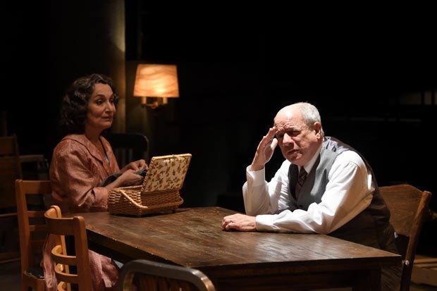 Phyllis Kay as Linda and Stephen Berenson as Willy Loman in Arthur Miller's Death of a Salesman, directed by Brian McEleney, at Trinity Rep.
