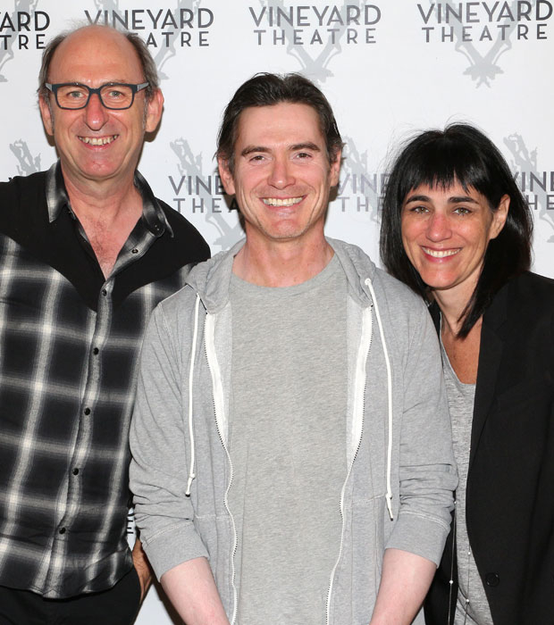 The company of Harry Clarke: playwright David Cale, actor Billy Crudup, and director Leigh Silverman meet the press.