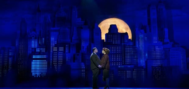 Michael McGrath and Leslie Kritzer in a scene from The Honeymooners, directed by John Rando, at Paper Mill Playhouse.