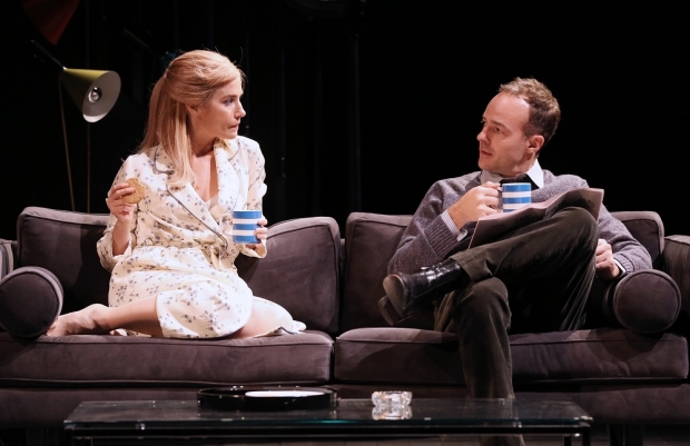Lisa Dwan as Stella and Patrick Kennedy as James in a scene from The Collection, directed by Michael Kahn, at Shakespeare Theatre Company.