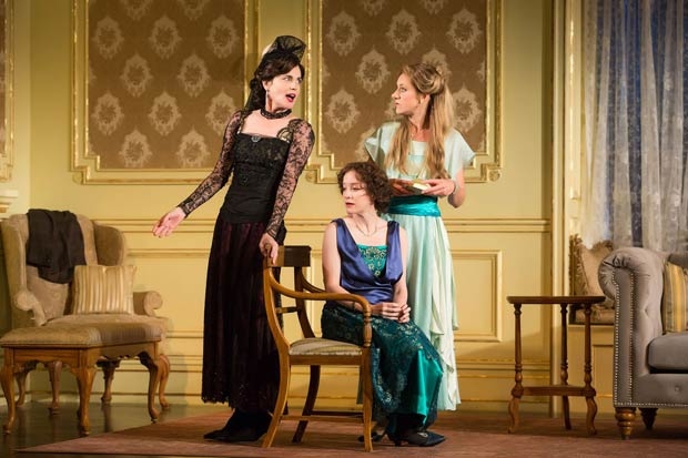 Elizabeth McGovern, Brooke Bloom, and Charlotte Parry in a scene from Time and the Conways, directed by Rebecca Taichman, at the American Airlines Theatre.