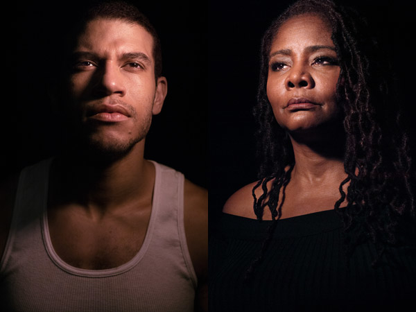 Alex Hernandez and Tonya Pinkins costar in Time Alone at the Los Angeles Theatre Center.