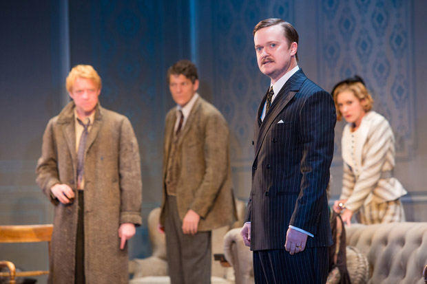 Steven Boyer (foreground) plays Ernest in the Broadway revival of J.B. Priestley&#39;s Time and the Conways.