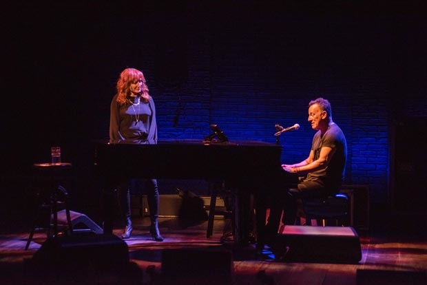 E. Street Band member and Springsteen&#39;s spouse Patti Scialfa joins him during the show.