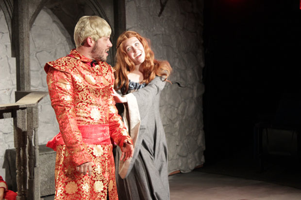 Randy Wade Kelly plays Joffrey, and Allison Lobel plays Sansa in Game of Thrones: The Rock Musical — An Unauthorized Parody.