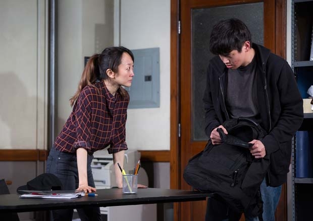 Sue Jean Kim and Ki Hong Lee star in Office Hour, directed by Neel Keller, at the Public Theater.