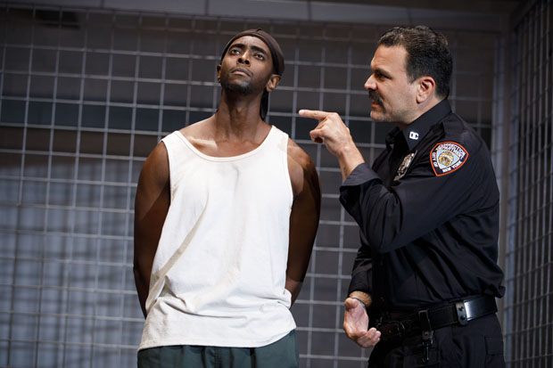 Edi Gathegi plays Lucius, and Ricardo Chavira plays Valdez in the off-Broadway revival of Jesus Hopped the &#39;A&#39; Train.