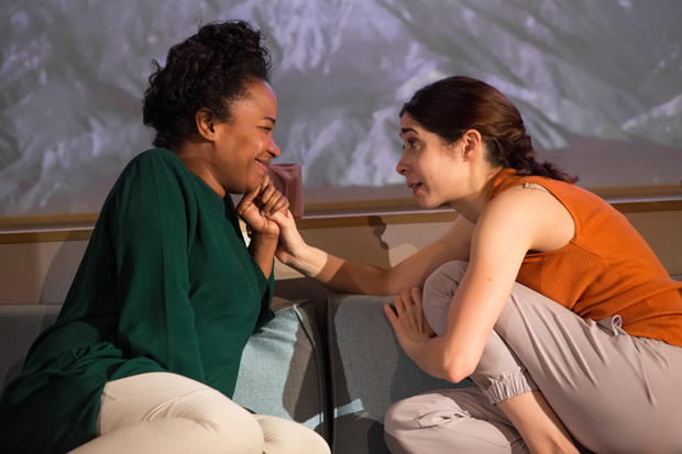 Eboni Booth and Cristin Milioti star in Zoe Kazan&#39;s After the Blast, directed by Lila Neugebauer, at LCT3.