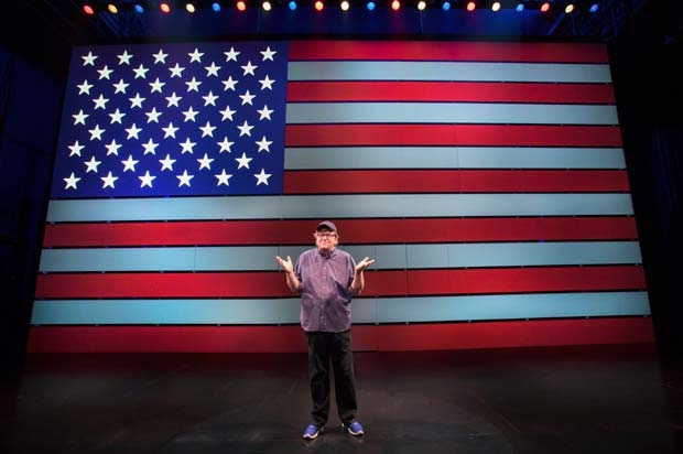 Michael Moore in a scene from The Terms of My Surrender.