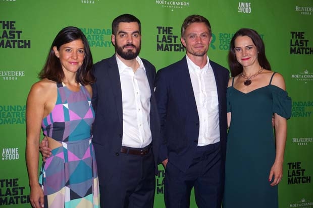 The cast of The Last Match celebrate opening night at Roundabout Theatre Company&#39;s Laura Pels Theatre.
