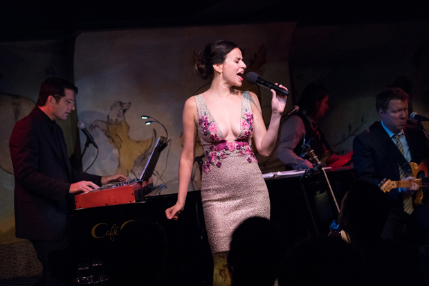 Mandy Gonzalez dances across the stage of the Café Carlyle, flanked by pianist John Deley and guitarist Matt Beck.