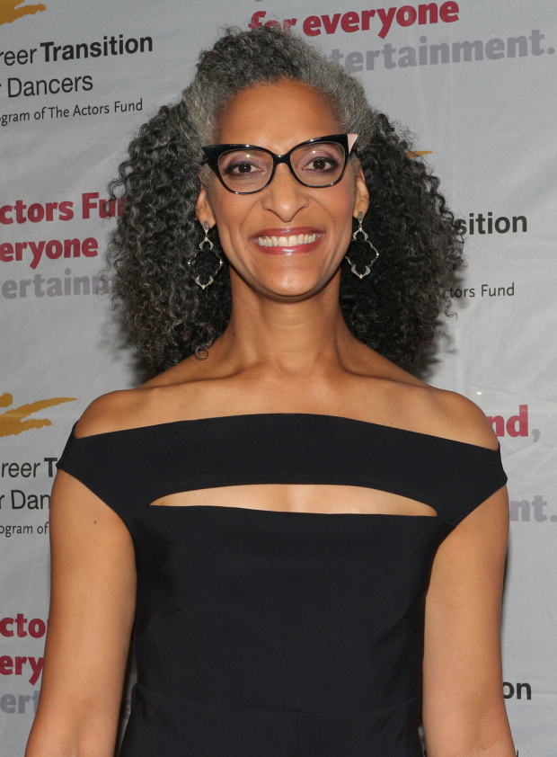 Carla Hall stopped for a photo.