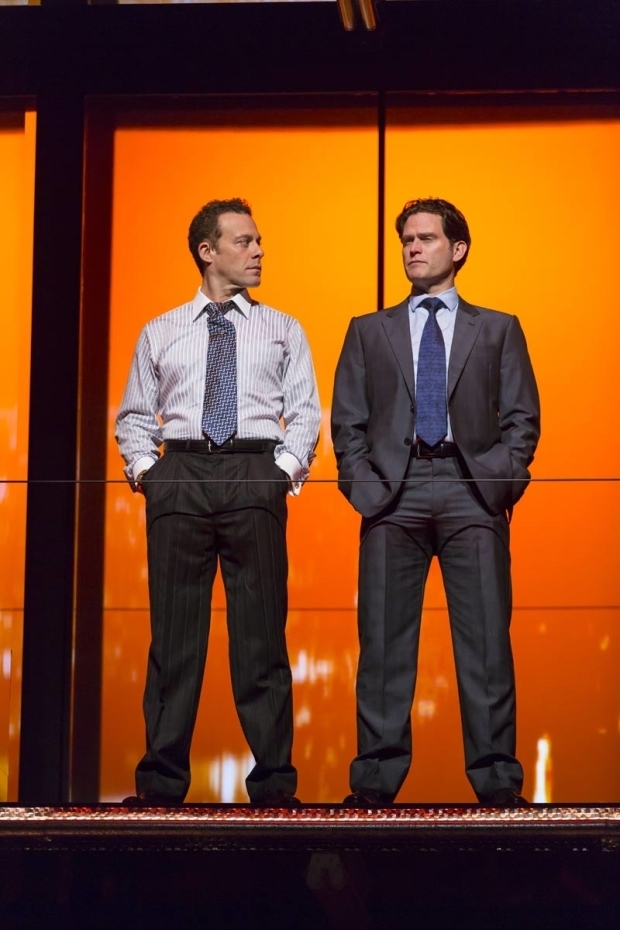 Matthew Rauch and Steven Pasquale in a scene from Junk.