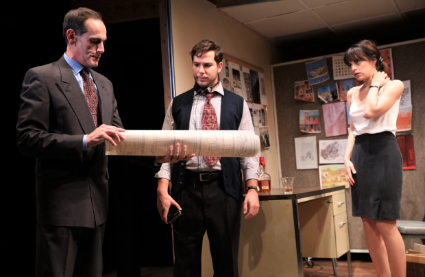 Rodriguez shares a scene with Damian Young and Skylar Astin in What We&#39;re Up Against, opening November 8.