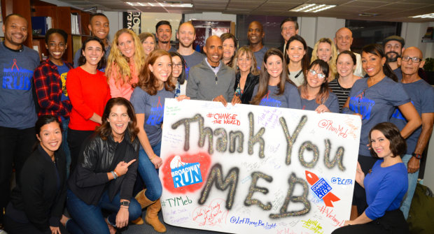 Meb Keflezighi and the Broadway Run team.