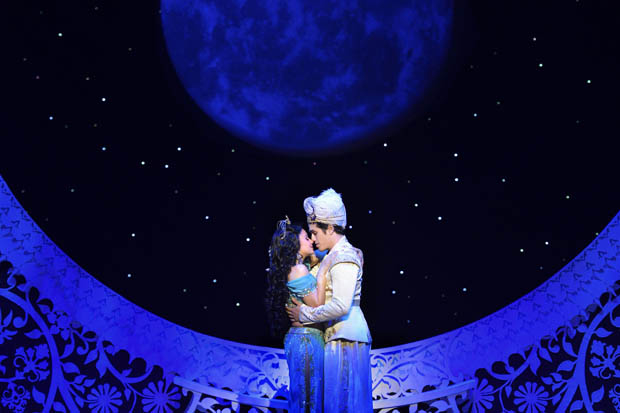 Isabelle McCalla (Jasmine) and Adam Jacobs (Aladdin) in the North American tour of Aladdin.
