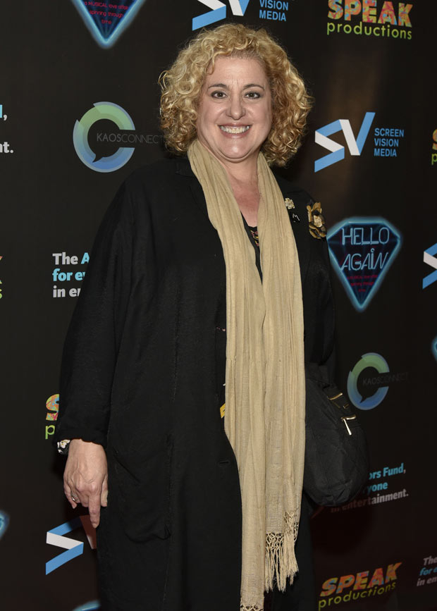 Mary Testa walks the red carpet at the premiere of Hello Again.