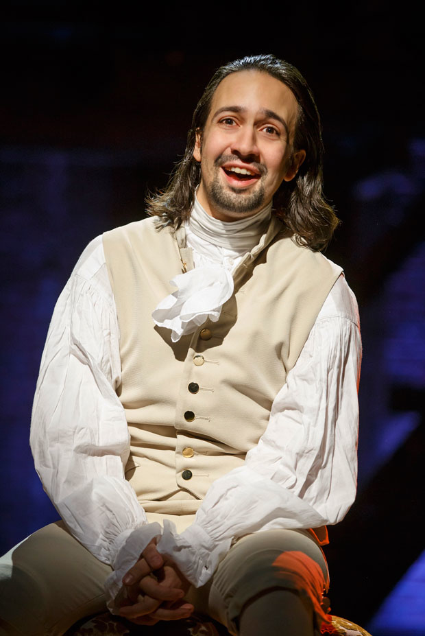Lin-Manuel Miranda as Alexander Hamilton in the original off-Broadway run of Hamilton at the Public Theater.