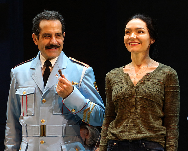 Tony Shalhoub and Katrina Lenk take their bow as The Band&#39;s Visit opens on Broadway.