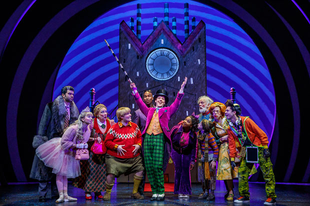A scene from Charlie and the Chocolate Factory on Broadway.