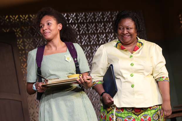 Nabiyah Be plays Ericka, and Myra Lucretia Taylor plays Headmistress Francis in School Girls; or, The African Mean Girls Play.