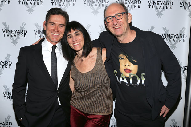 Star Billy Crudup, director Leigh Silverman, and playwright David Cale celebrate opening night.